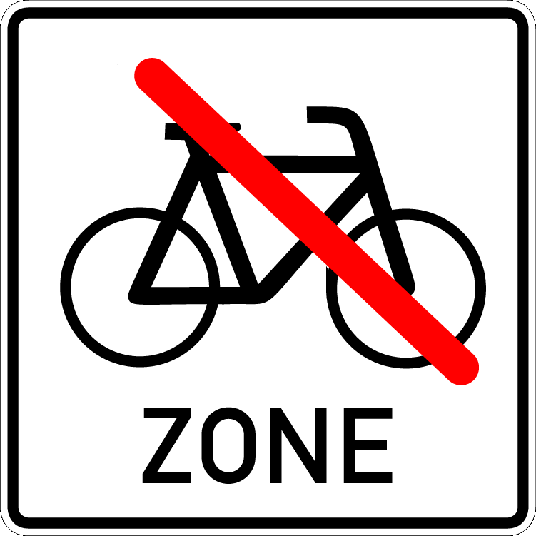 Grafik: Kein Fahrrad fahren